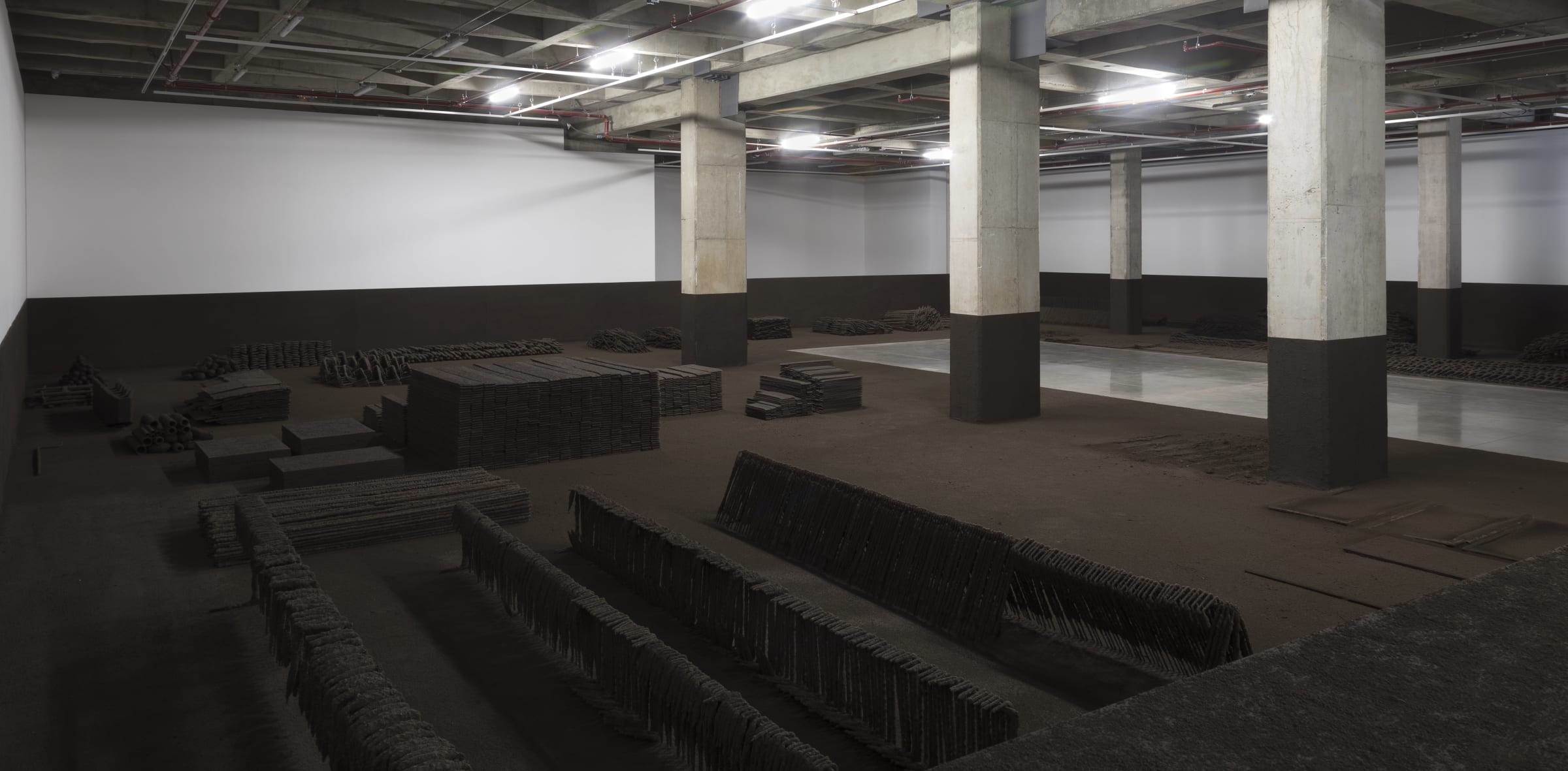 An installation by Delcy Morales made of earth